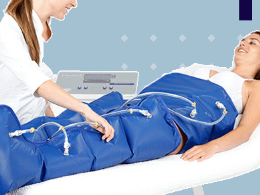 Sesión de presoterapia en Kinesiología Camila Portillo